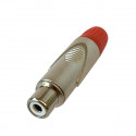 Conector RCA mama cu marcaj rosu, ZZIPP NRZZ001PR