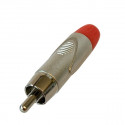 Conector RCA tata cu marcaj rosu, ZZIPP NRZZ002PR