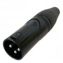 Conector XLR tata cu 3 pini, negru, ZZIPP NXZZ002B