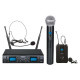 Set microfon + lavaliera headset wireless cu 16 canale UHF, 673-697.80MHz, ZZIPP TXZZ622 