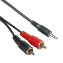 Cablu jack 3.5 mm stereo la 2 RCA tata, 1.5 m, ZZIPP YEZZR150