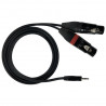 Cablu Jack 3.5 mm stereo la 2 XLR mama, 3 m, ZZIPP YZZF300