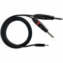 Cablu Jack 3.5 mm stereo la 2 Jack 6.3 mm mono, 1 m, ZIPP YZZP100