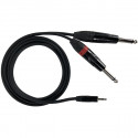 Cablu Jack 3.5 mm stereo la 2 Jack 6.3 mm mono, 3 m, ZIPP YZZP300