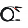 Cablu Jack 3.5 mm stereo la 2 RCA tata, 1 m, ZZIPP YZZR100