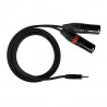 Cablu Jack 3.5 mm stereo la 2 XLR tata, 1 m, ZZIPP YZZX100