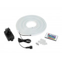 Furtun flexibil 5 m, cu 360 LED-uri RGB, IP44, Eurolite LED Neon Flex 24V RGB 5m with IR Set