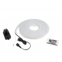 Furtun flexibil 5 m, cu LED-uri RGB si 165 efecte culori, IP44, Eurolite LED Pixel Neon Flex 12V RGB 5m with IR Set