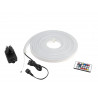 Furtun flexibil 5 m, cu LED-uri RGB si 165 efecte culori, IP44, Eurolite LED Pixel Neon Flex 12V RGB 5m with IR Set