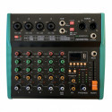 Mixer compact cu 6 canale si player mp3, bluetooth, DSP multi-efect, ZZIPP ZZMXBTR6