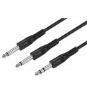 Cablu Jack 6.3 mm stereo la 2 Jack 6.3 mm mono, 3 m, ZZIPP YEZZJ300