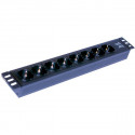 Consola de rack cu 8 socluri schuko, ZZIPP ZZRAK8