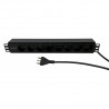Consola de rack cu 8 socluri schuko si switch, ZZIPP ZZRAK8S