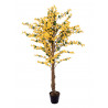 Arbore artificial Forsythia galben cu 3 trunchiuri, 150 cm, EuroPalms 82507102 