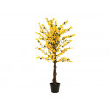 Arbore artificial Forsythia galben cu 3 trunchiuri, 120 cm, EuroPalms 82507101