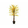 Arbore artificial Forsythia galben cu 3 trunchiuri, 120 cm, EuroPalms 82507101
