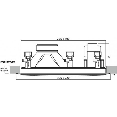 Difuzor 100V 2 cai Monacor ESP-22/WS