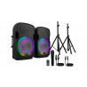 Pachet boxa activa + boxa pasiva Audibax Party 212 Black