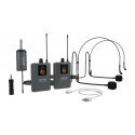 Set 2 lavaliere wireless Audibax Missouri Free Head Dual UHF Black