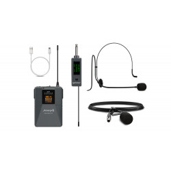 Set 2 lavaliere wireless Audibax Missouri Free Head Dual UHF Black