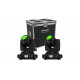 Set 2x Moving head LED + case Audibax Monster Beam 7R Double Black