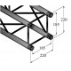  Truss TRILOCK din 4 puncte, 2000mm, Alutruss DECOLOCK DQ4-S2500 4-Way Cross Beam bk