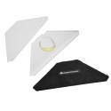 Placi de colt albe pentru suporturi DJ mobile + husa, Omnitronic 32000032