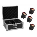 Set 4x AKKU UP-7 QCL Spot QuickDMX + Case, Eurolite 20000893