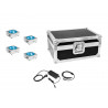 Set 4x AKKU Flat Light 3 sil + incarcator + Case, Eurolite 20000477