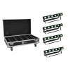 Set 4x AKKU Bar-6 QCL + flighcase cu incarcare, Eurolite 20000722