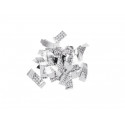 Punga slowfall confetti dreptunghiulare 55x18 mm, argintiu metalic- efect laser, 1 Kg, TCM FX 51708930