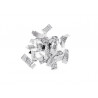 Punga slowfall confetti dreptunghiulare 55x18 mm, argintiu metalic- efect laser, 1 Kg, TCM FX 51708930