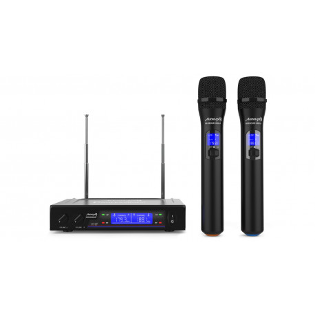 Set 2 microfoane wireless Audibax Missouri Rack B Black and Gray