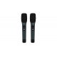 Set 2 microfoane wireless Audibax Missouri Free Hand Dual UHF Black and Silver