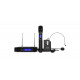 Set lavaliera wireless Audibax Missouri Free Head UHF Black