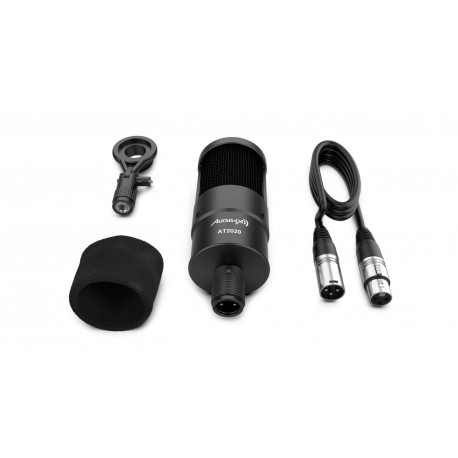 Pachet microfon de studio Audibax AT2020 Producer Pack Black and Silver