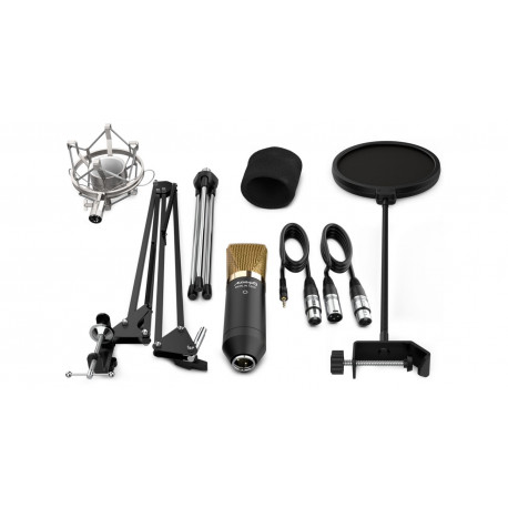 Pachet microfon de studio Audibax Berlin 1800 Pro Pack Silver