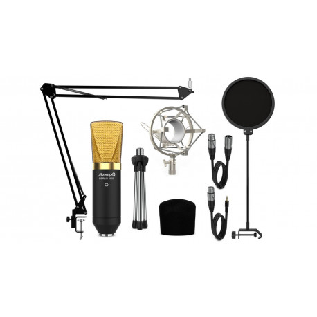 Pachet microfon de studio Audibax Berlin 1800 Pro Pack Silver
