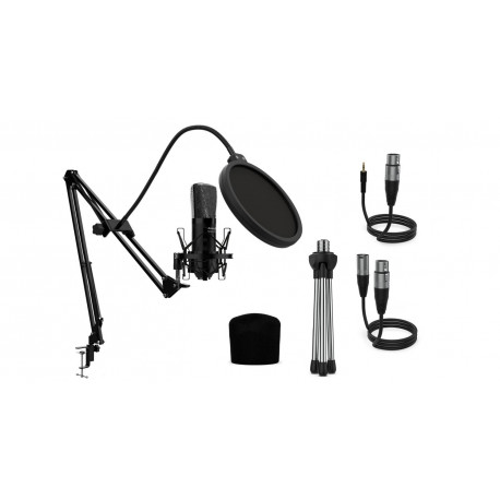 Pachet microfon de studio Audibax Berlin 1800 Pro Pack Silver Edition
