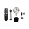 Pachet microfon de studio cu USB Audibax London 800 USB Pack Silver