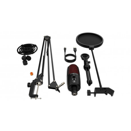 Pachet microfon de studio cu USB Audibax London 800 USB Pro Pack Silver