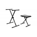 Pachet stand claviatura + scaun Audibax Onyx Pack v2 Black