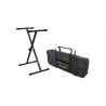Pachet stativ claviatura + husa Audibax Onyx Pack Single Black