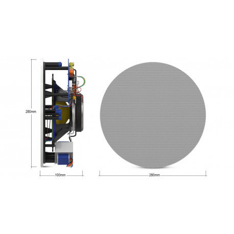 Difuzor de plafon 100V Audibax CS8T White