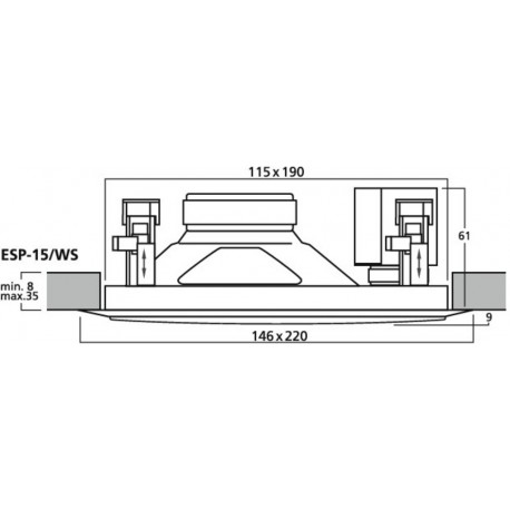 Difuzor 100V 2 cai Monacor ESP-15/WS