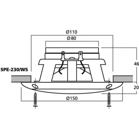Set difuzoare rezistente la umiditate 2 cai Monacor SPE-230/WS