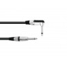 Cablu audio Jack 6.3 mm tata mono la Jack 6.3 mm tata mono 90 grade, 3 m, negru, Omnitronic 30211623