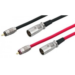 Pereche cabluri audio mono RCA tata la XLR tata Stage Line MCA-158
