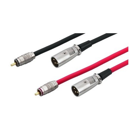 Pereche cabluri audio mono RCA tata la XLR tata Stage Line MCA-158