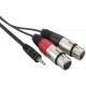 Cablu Jack 3.5 la 2 XLR mama, 1m Stage Line MCA-129J